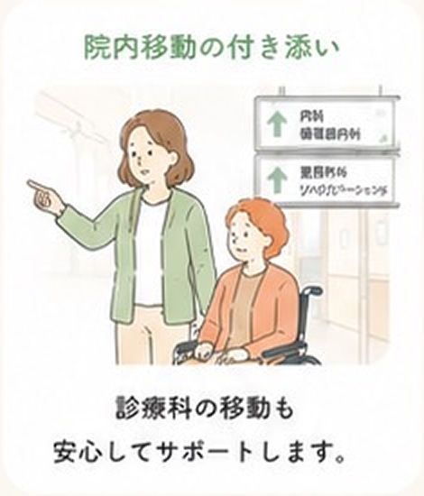 院内移動の付き添い